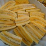 Banana Pão Crua Fatiada