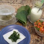 Saião com leite: receita tradicional brasileira preparada com folhas frescas de Kalanchoe pinnata batidas no liquidificador com leite