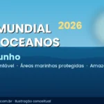 Banner ilustrativo do Dia Mundial dos Oceanos celebrado em 8 de junho